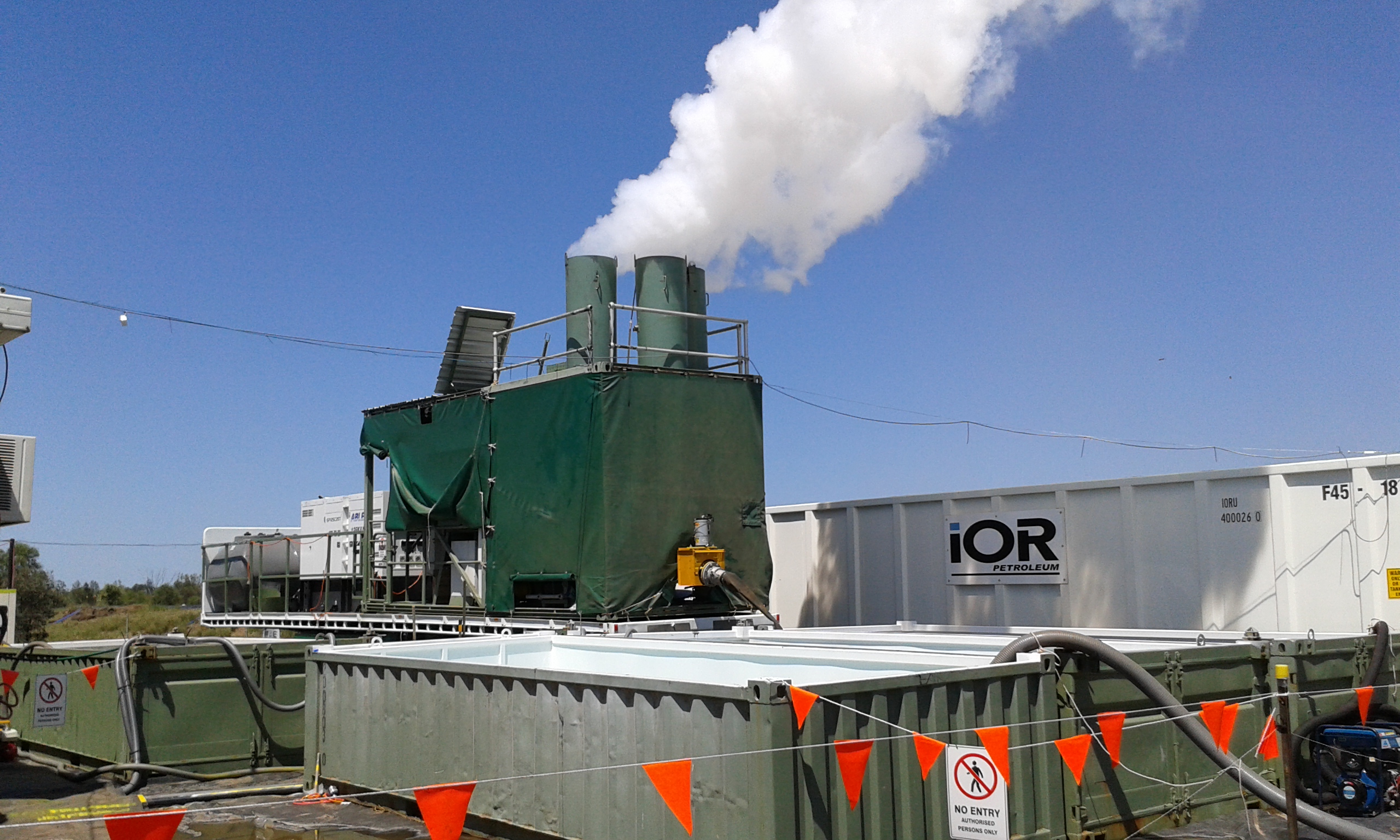 Mobile evaporator on test pad - Beneterra