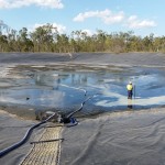 Derelict gas exploration pond dewatered